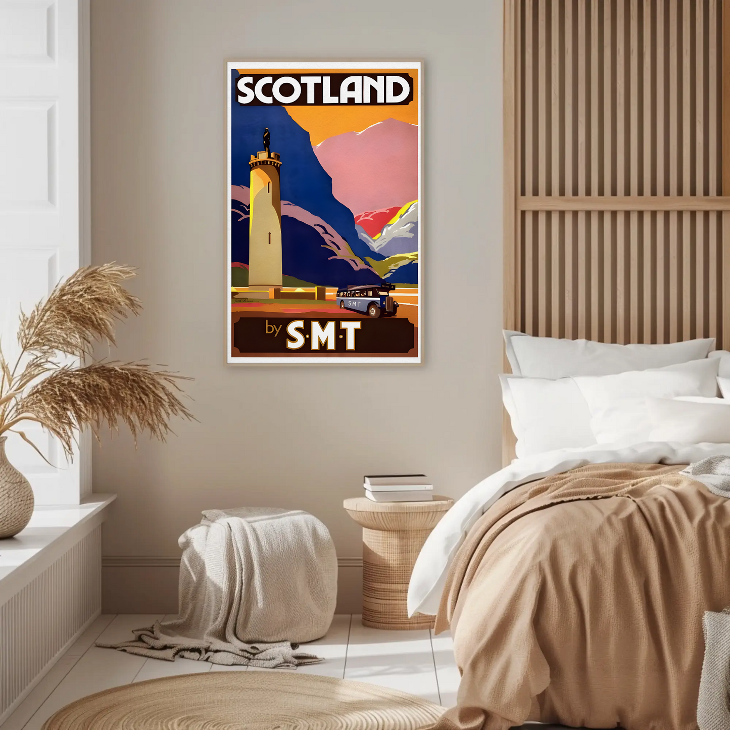 Scotland SMT Bus Travel Vintage Poster