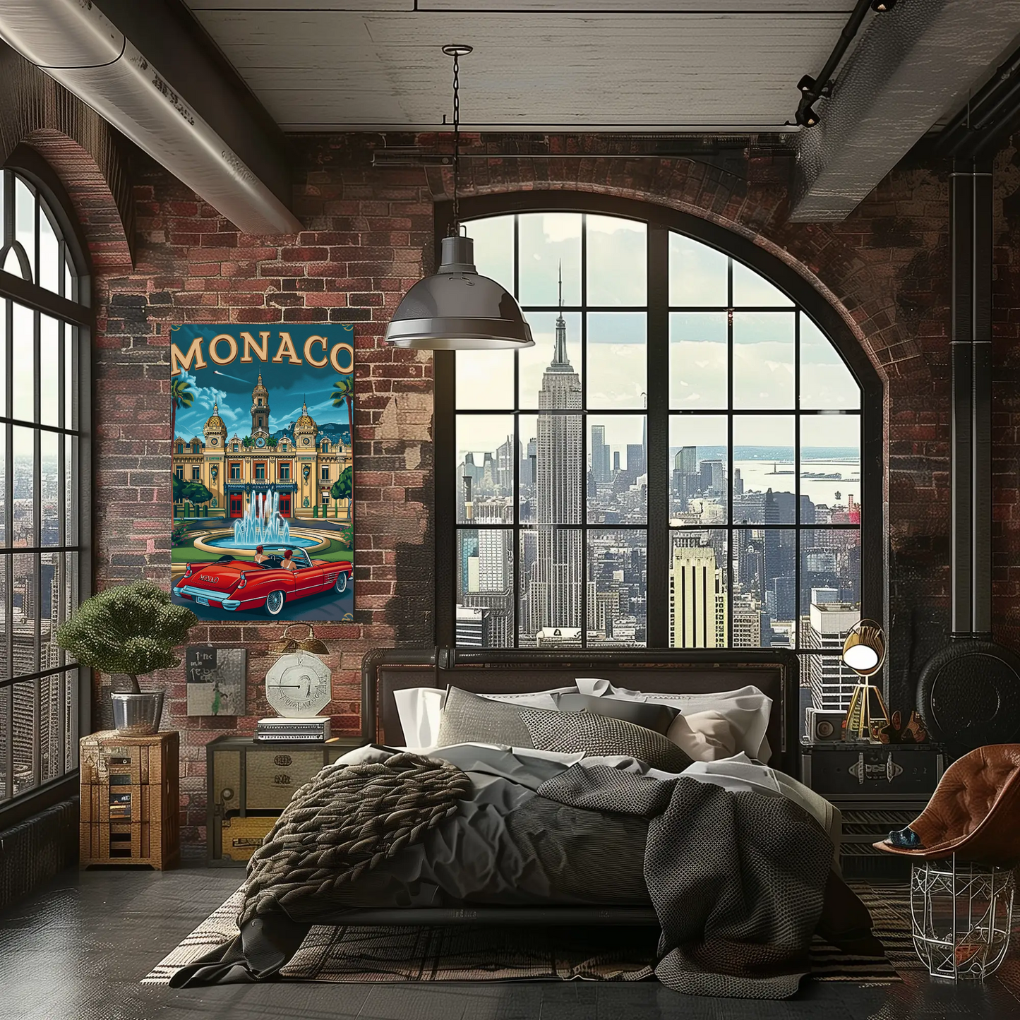 Elegant Monaco Vintage Poster