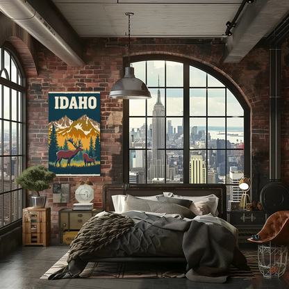 Vintage Poster Idaho Wildlife