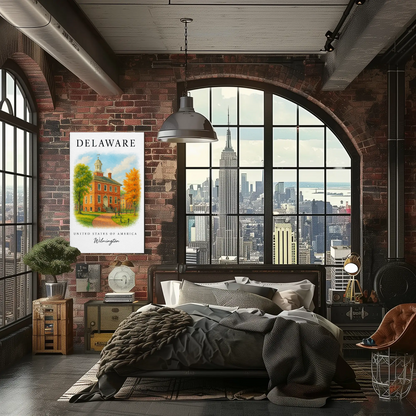 Delaware, Wilmington Signature Series Vintage Travel Poster