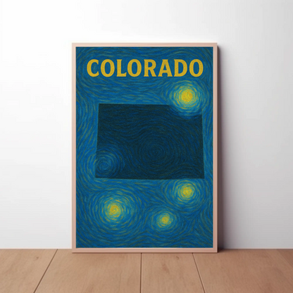 Colorado Starry Night Poster