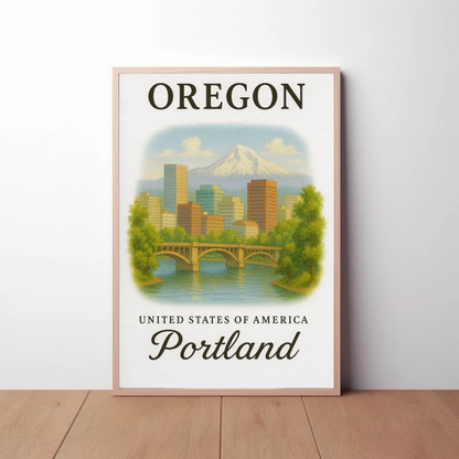Oregon, Portland Signature Series Vintage Travel Poster