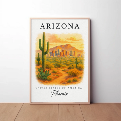 Arizona, Phoenix Signature Series Vintage Travel Poster