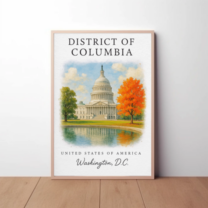 District of Columbia, Washington, D.C. Signature Series Vintage Travel Poster