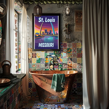 St. Louis, Missouri Vintage Travel Poster