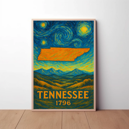 Tennessee Starry Night Poster