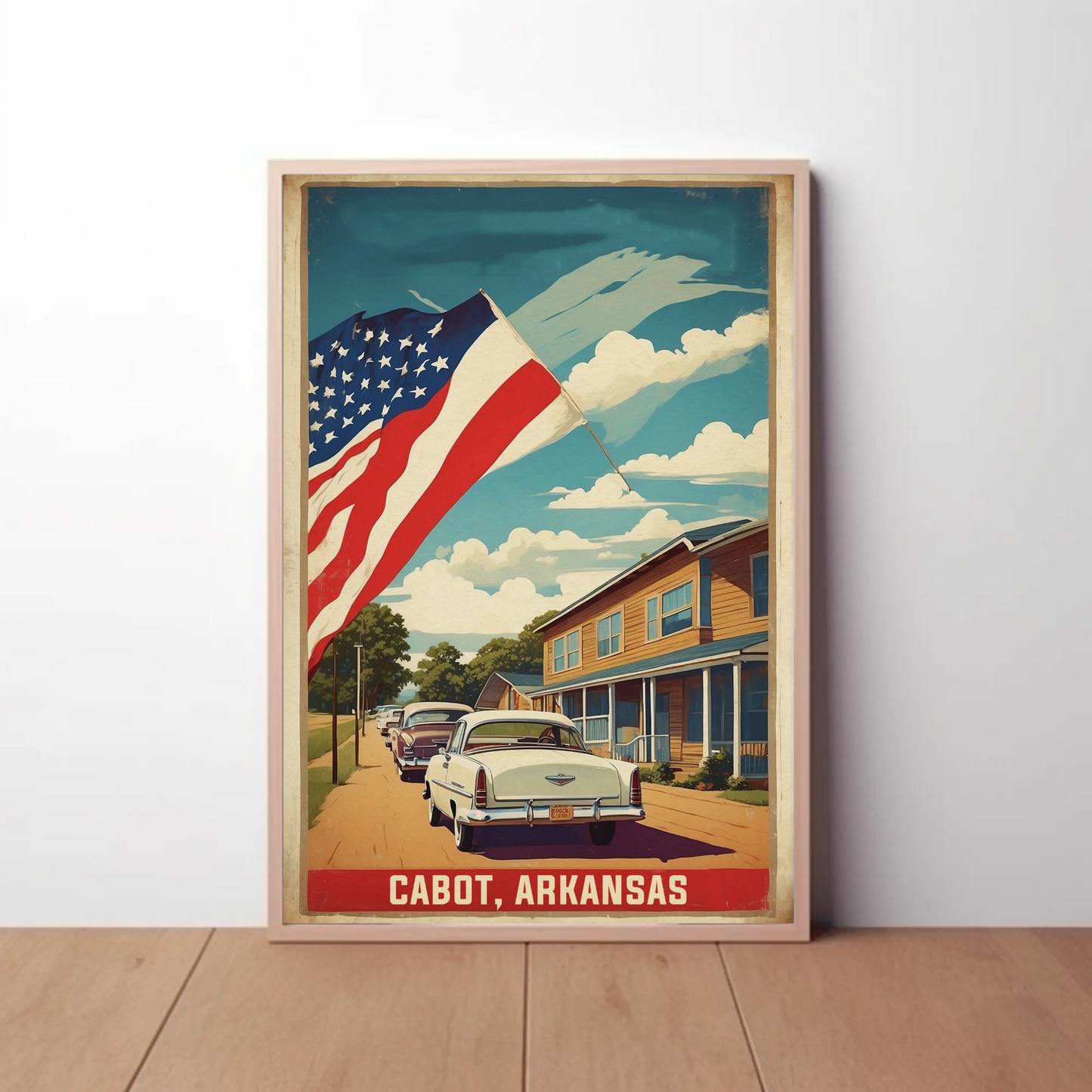 Cabot Arkansas American Scene Art Vintage Travel Poster