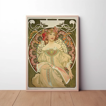 Mucha Style Paris Art Nouveau Vintage Travel Poster