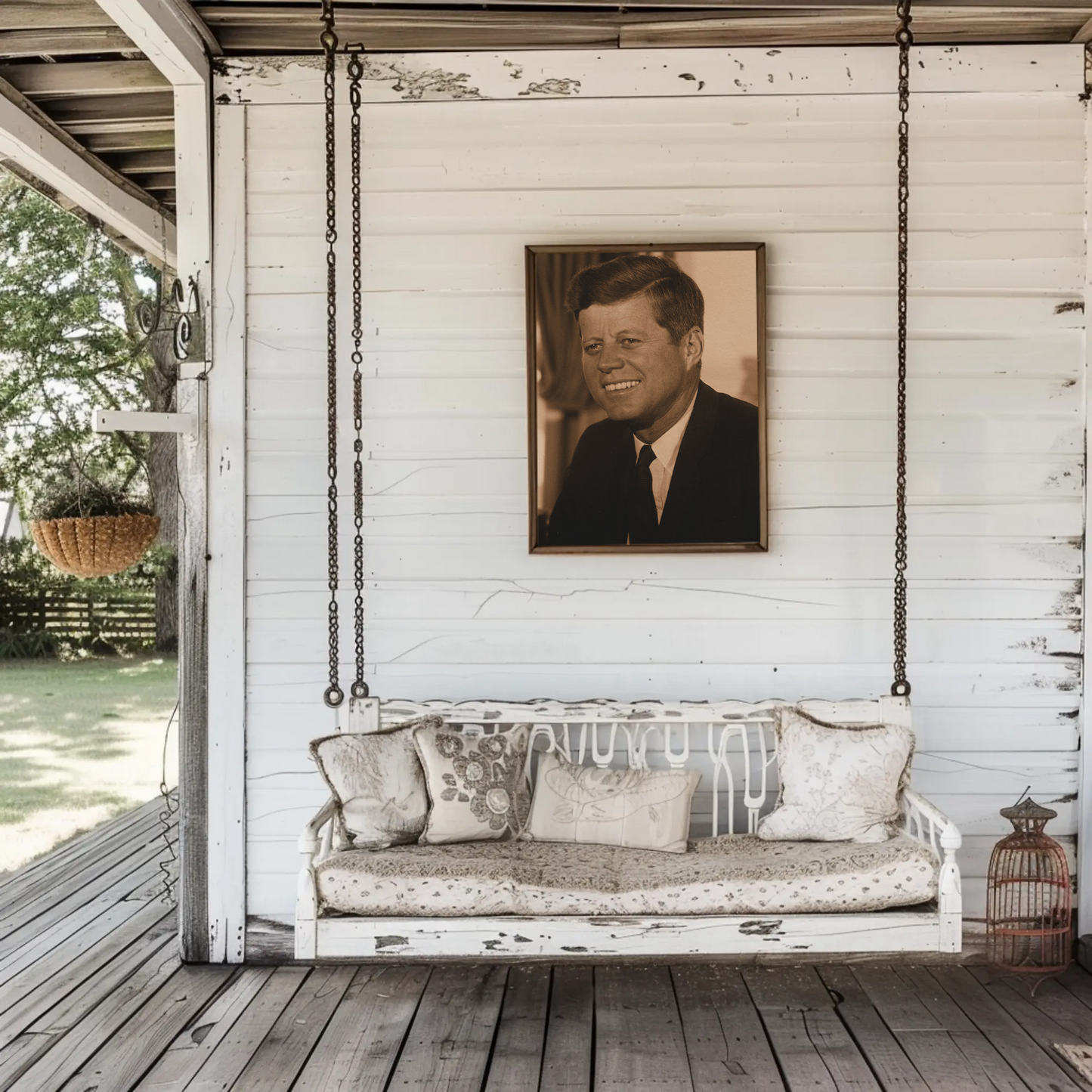 John F. Kennedy 35th President Sepia Photo