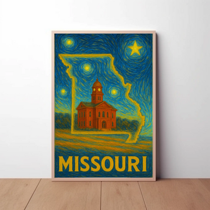 Missouri Starry Night Poster