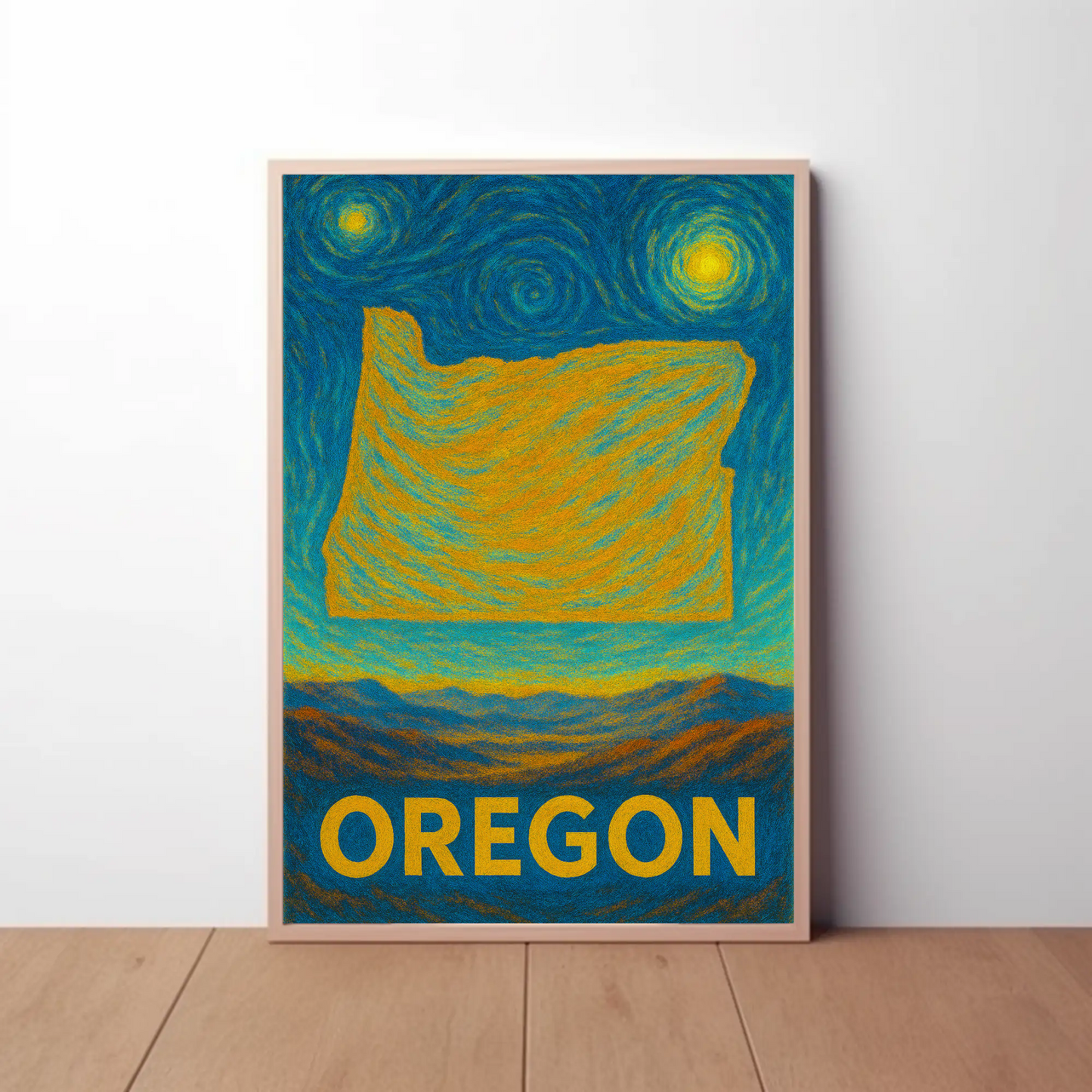 Oregon Starry Night Poster