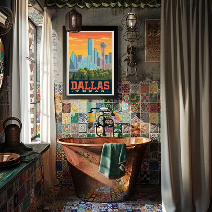 Dallas Texas Vintage Poster