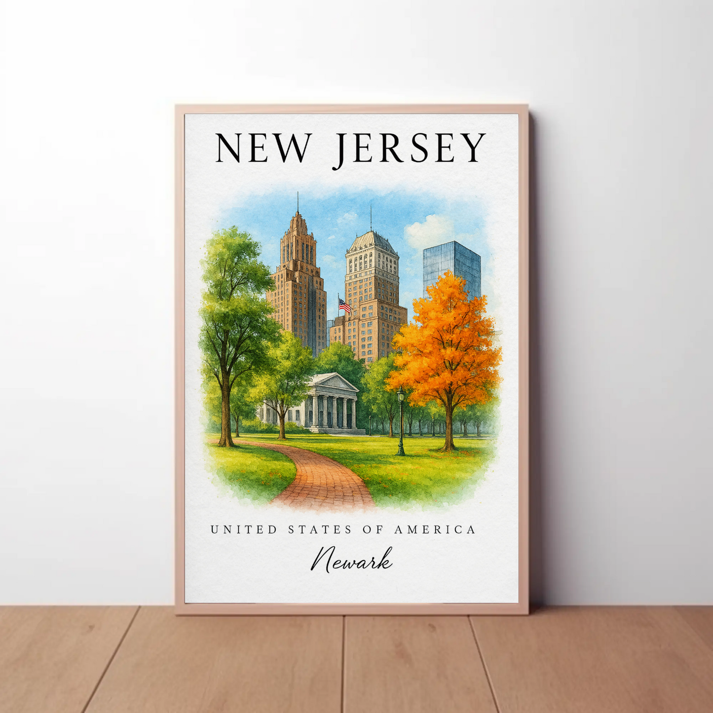 New Jersey, Newark Signature Series Vintage Travel Poster