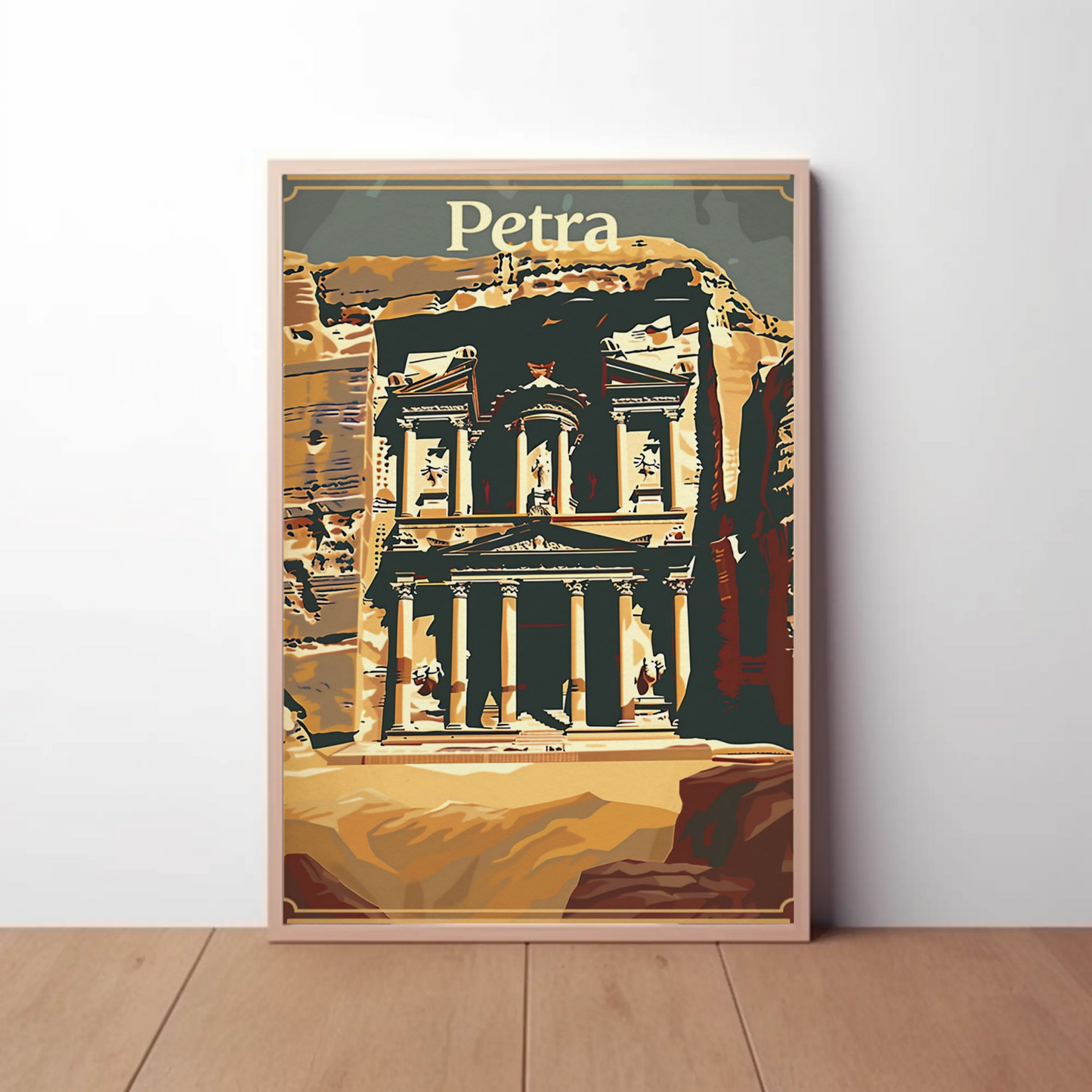 Petra Jordan Ancient Architecture Desert Poster