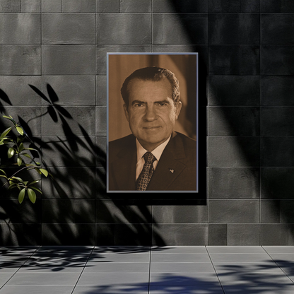 Richard Nixon 37th President Sepia Photo
