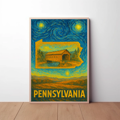 Pennsylvania Starry Night Poster