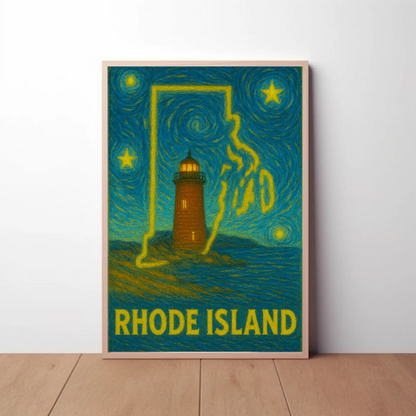 Rhode Island Starry Night Poster