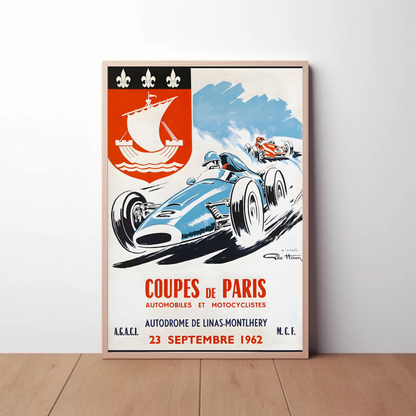 Coupes de Paris – 1962 Vintage Racing Poster