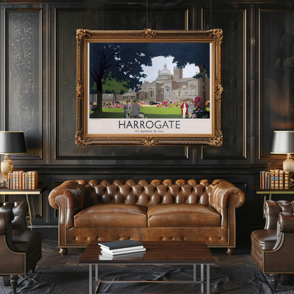 Harrogate - It's Quicker by Rail Poster