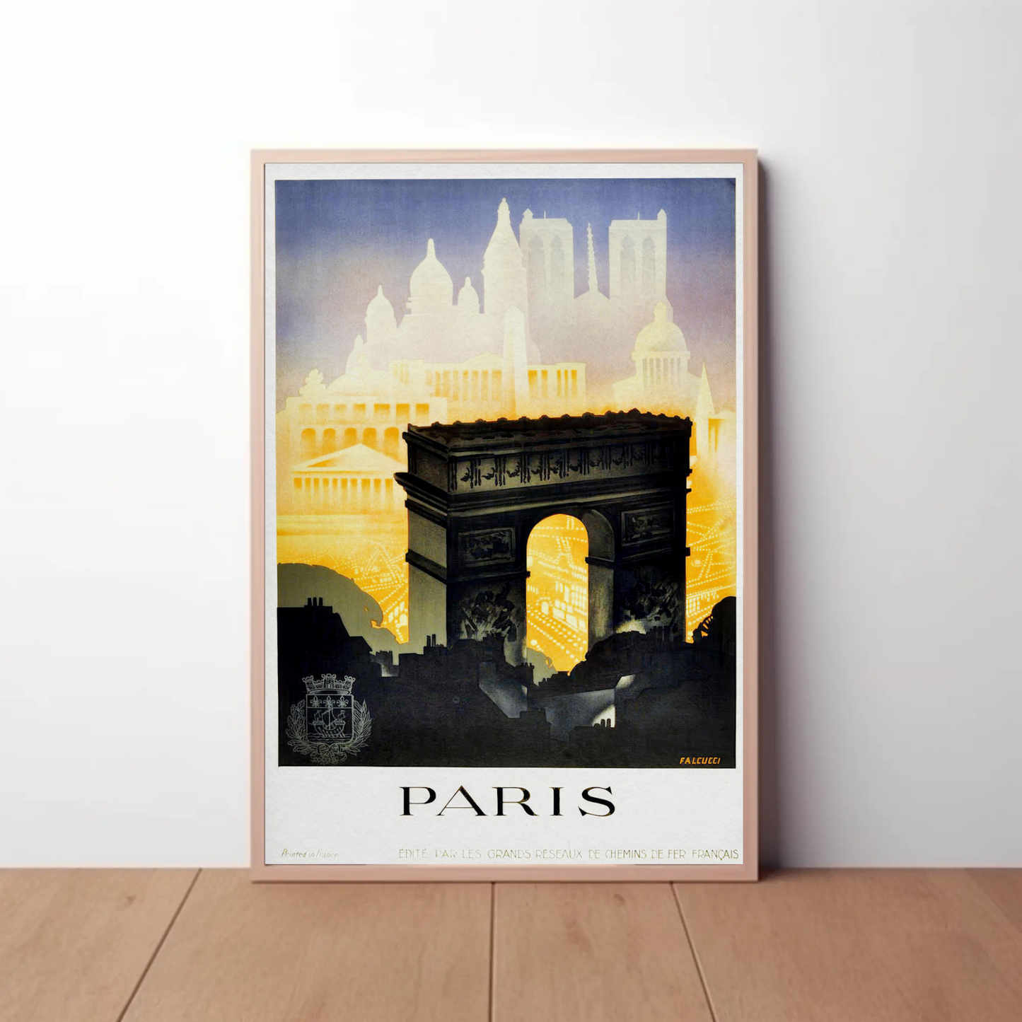 Air France Paris Londres Flight Vintage Travel Poster