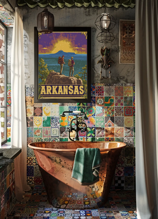 Vintage Poster Arkansas Sunset Hike