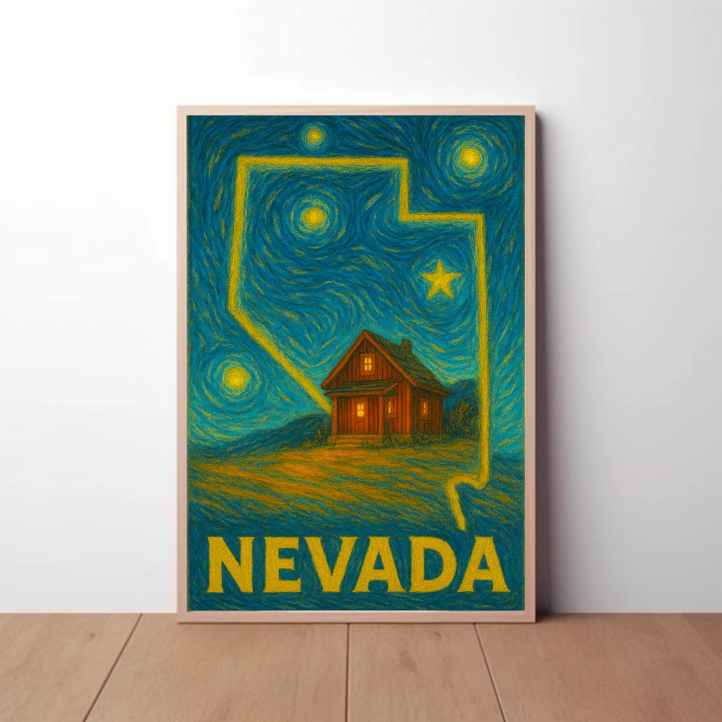Nevada Starry Night Poster