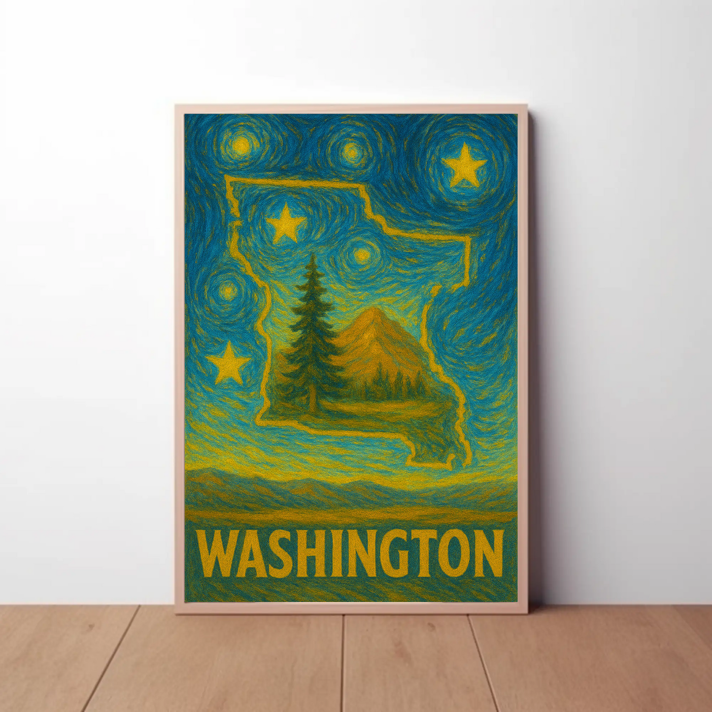 Washington Starry Night Poster