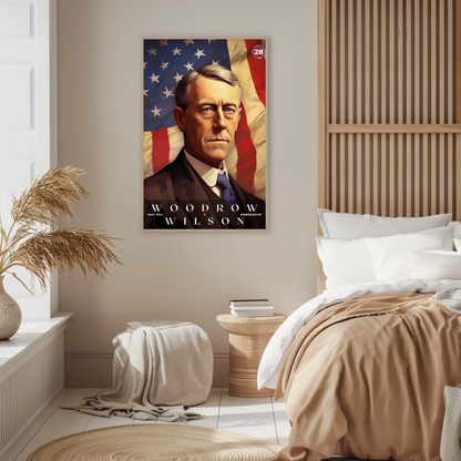 Woodrow Wilson 28th President Of The United States Portrait