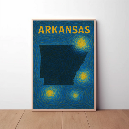 Arkansas Starry Night Poster