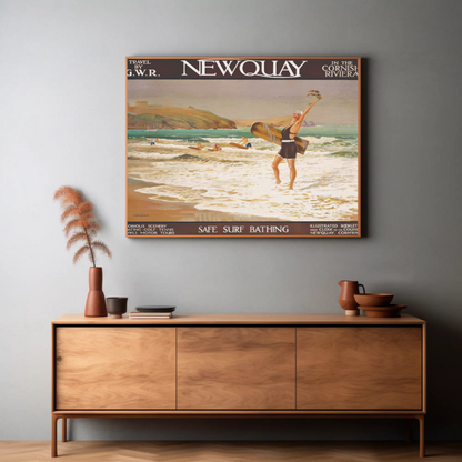 Newquay Cornish Riviera Travel Poster