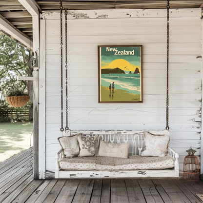 New Zealand Vintage Travel Poster