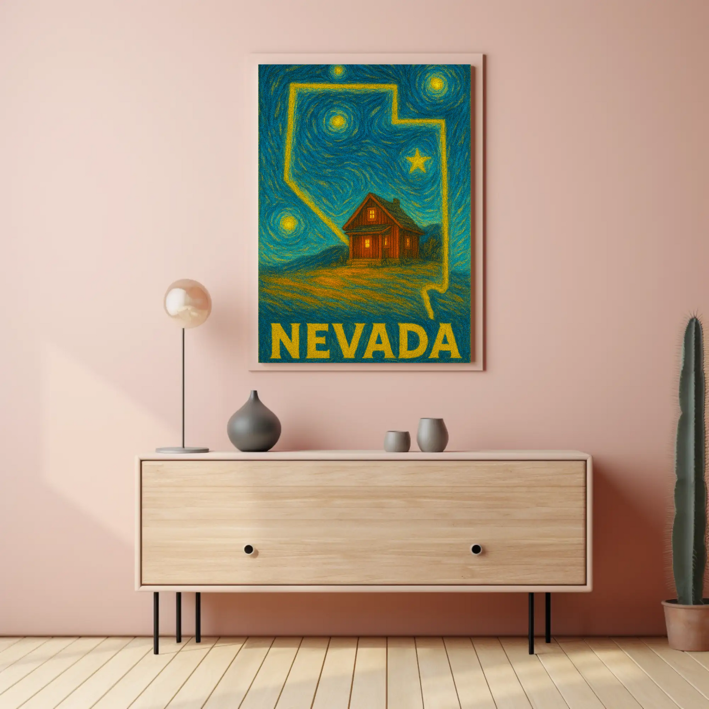 Nevada Starry Night Poster