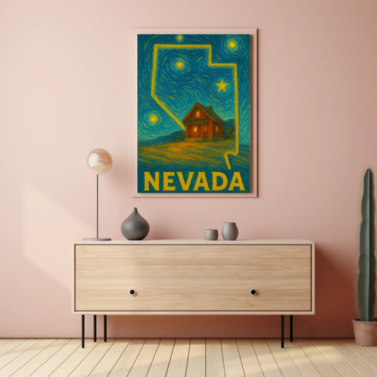 Nevada Starry Night Poster