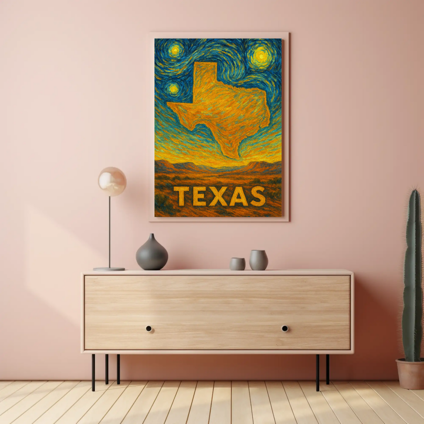 Texas Starry Night Poster