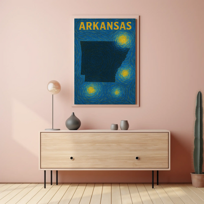 Arkansas Starry Night Poster