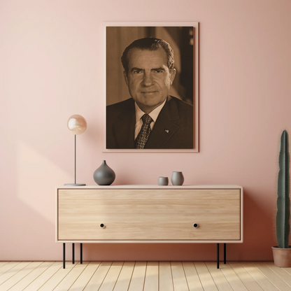 Richard Nixon 37th President Sepia Photo