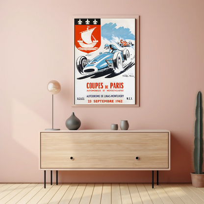Coupes de Paris – 1962 Vintage Racing Poster