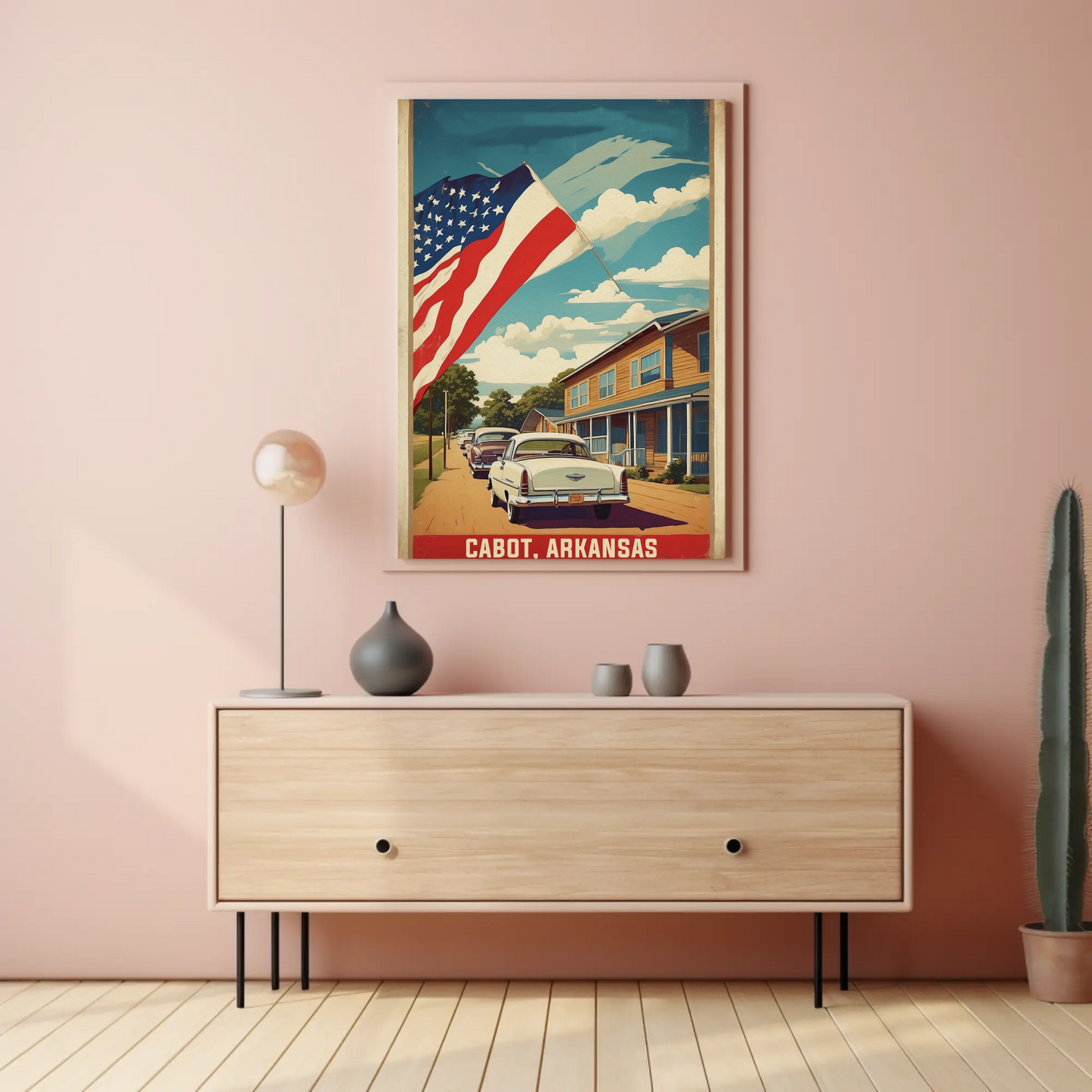 Cabot Arkansas American Scene Art Vintage Travel Poster