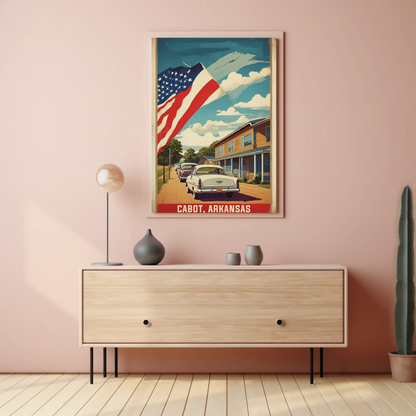 Cabot Arkansas American Scene Art Vintage Travel Poster