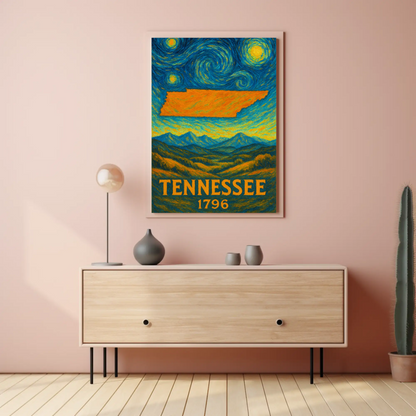 Tennessee Starry Night Poster