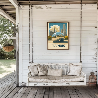Illinois Vintage Poster