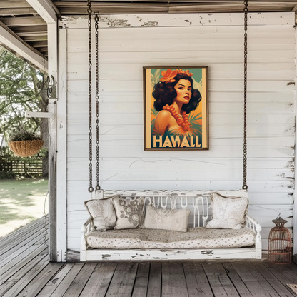 Hawaii Vintage Travel Poster