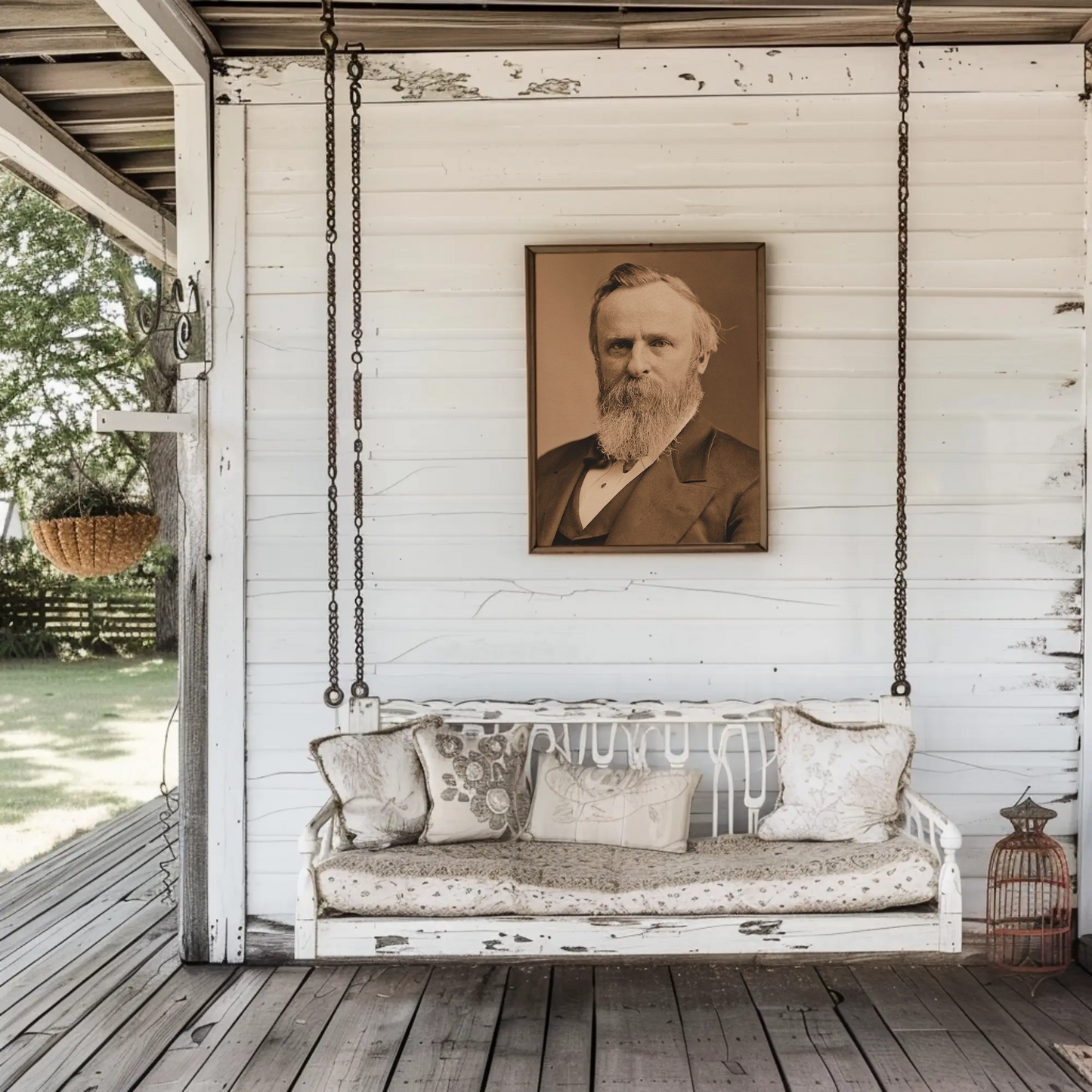 Rutherford B. Hayes 19th President Sepia Photo