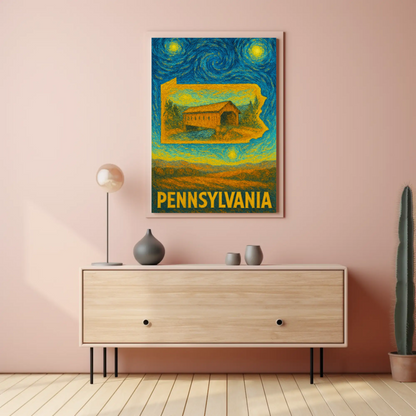 Pennsylvania Starry Night Poster