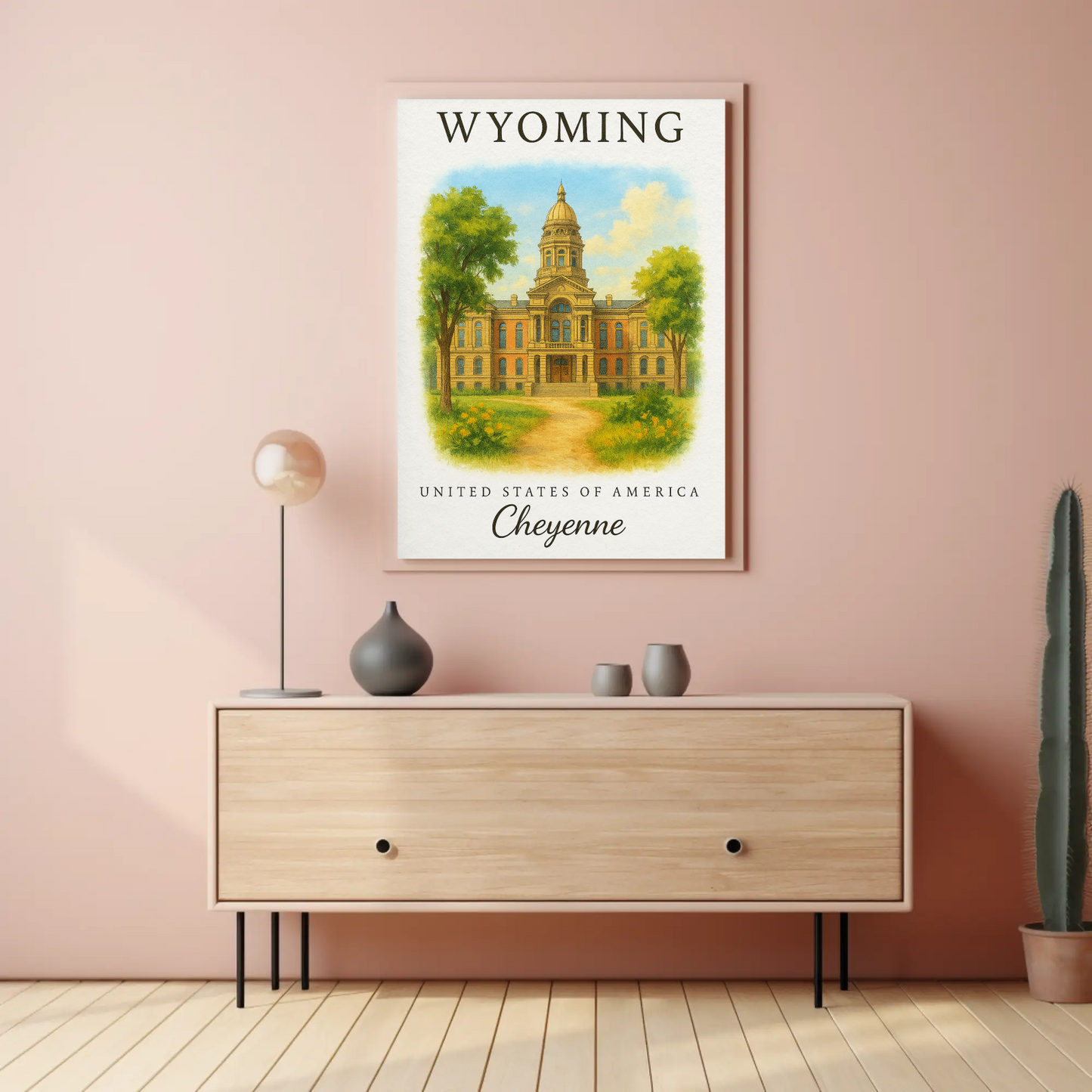 Wyoming, Cheyenne Signature Series Vintage Travel Poster