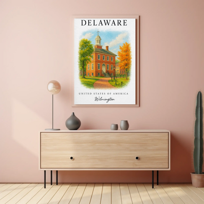 Delaware, Wilmington Signature Series Vintage Travel Poster