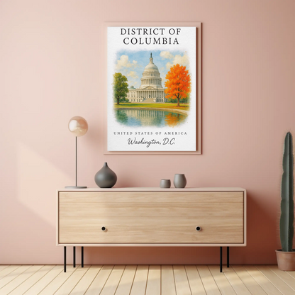 District of Columbia, Washington, D.C. Signature Series Vintage Travel Poster