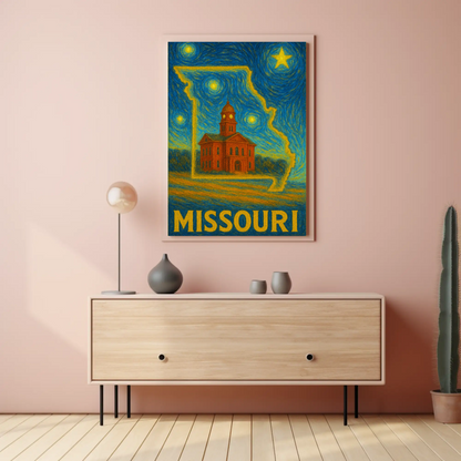Missouri Starry Night Poster