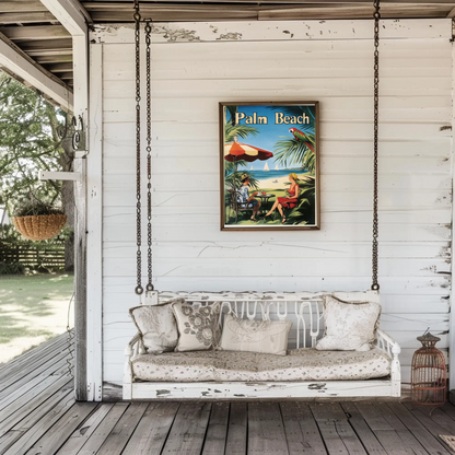 Palm Beach Vintage Poster Beach Tea
