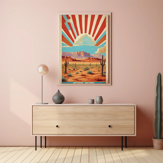 Buckeye Arizona American Scene Art Vintage Travel Poster